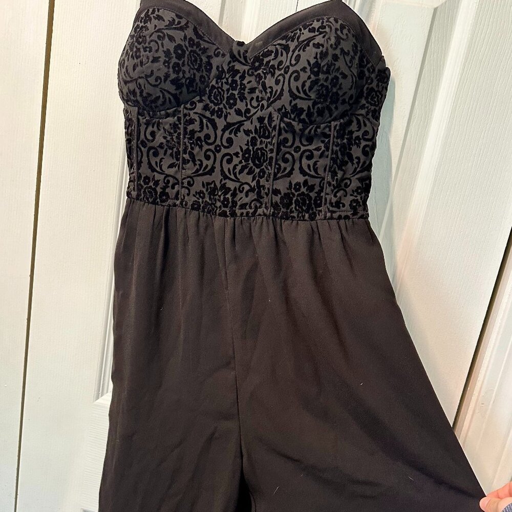 Band of the Free Black Velvet Jumpsuit